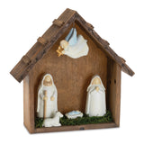 Holiday nativity scene display 10"l
