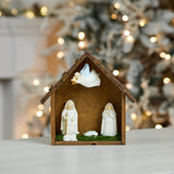 Holiday nativity scene display 10"l