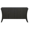 Refined Industrial 4 Door Credenza With Arc Legs & Clasps
