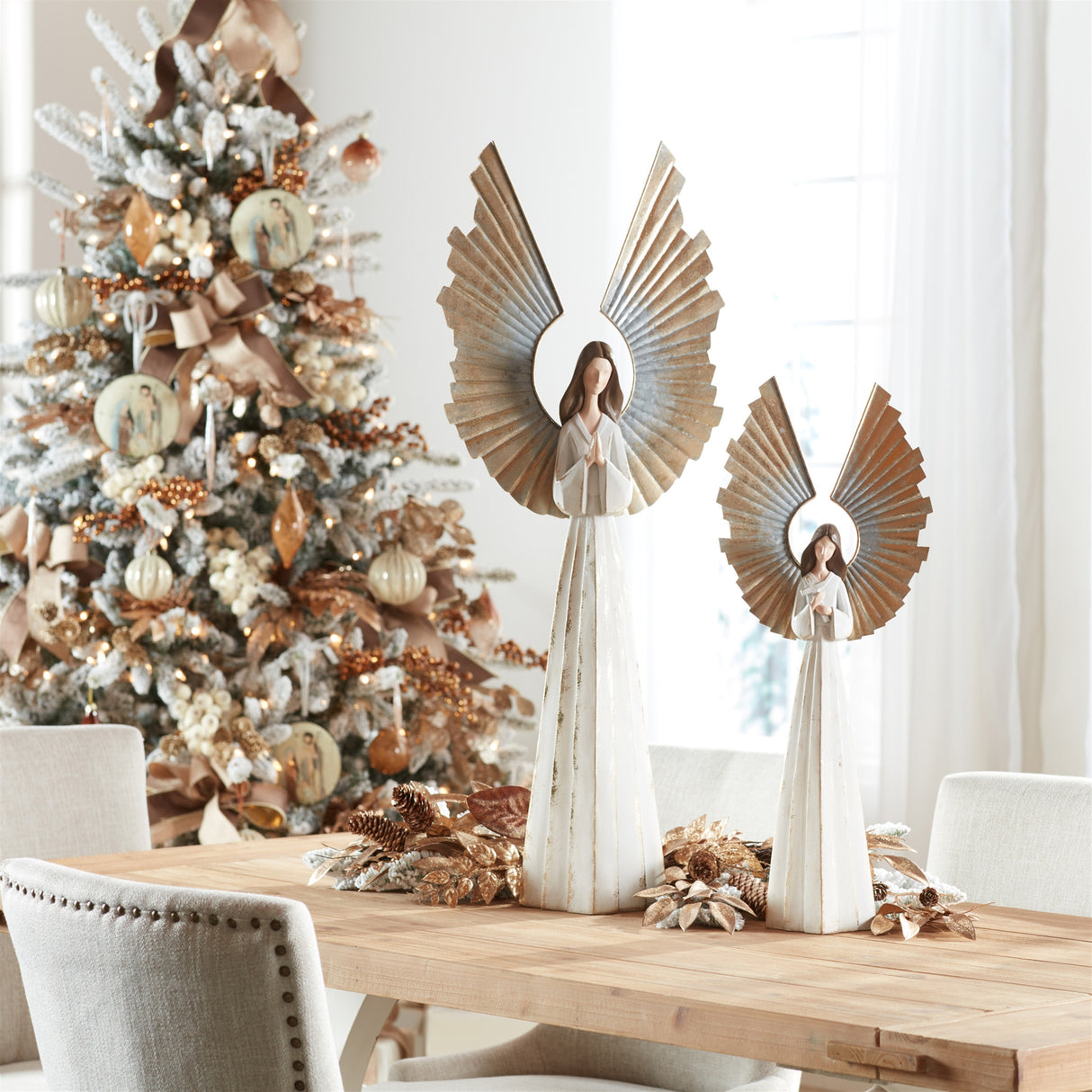 Holiday angel statue 24.5"h