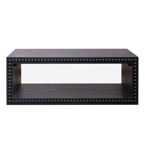 Beaded Edge Coffee Table With Open Storage Shelf