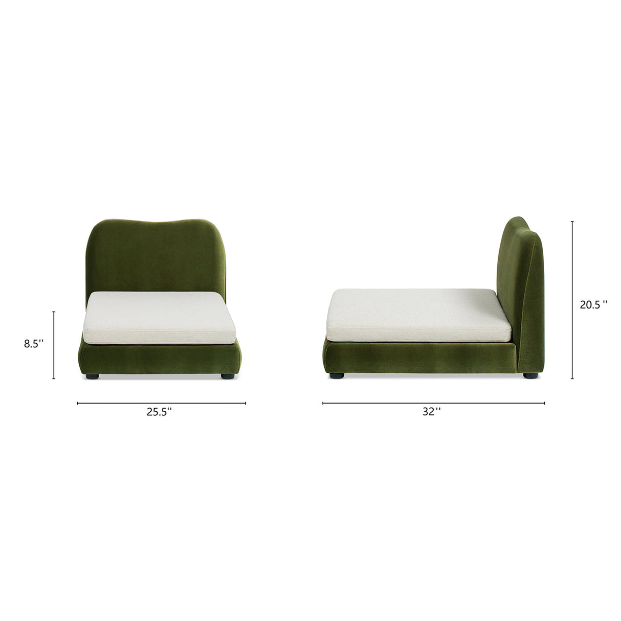 Roman Upholstered Modern Pet Bed