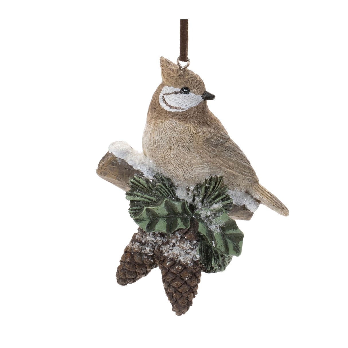 Snowy cardinal bird and owl ornament (set of 12)