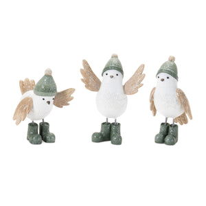 Winter-Bird-with-Snowboots-Figurine-(Set-of-6)-Figurines