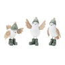 Winter bird with snowboots figurine (set of 6)