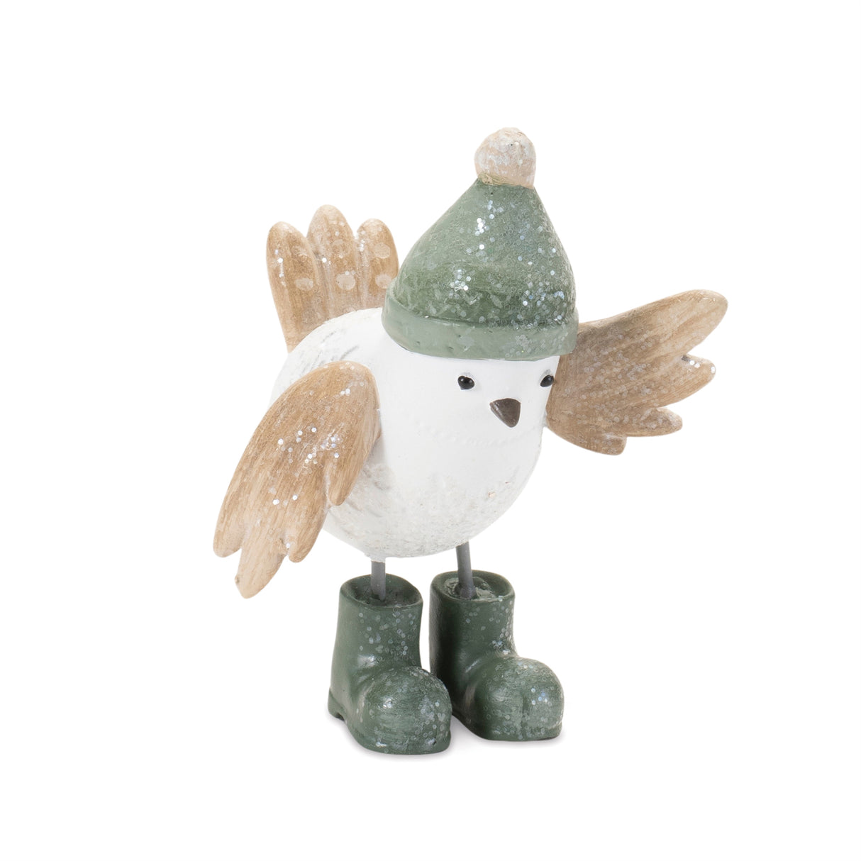 Winter bird with snowboots figurine (set of 6)
