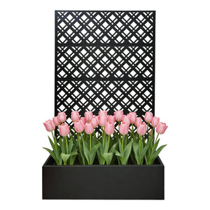 Metal Planter Raised Garden Bed with Trellis