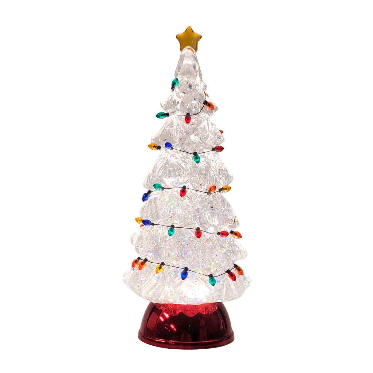 Led christmas tree with holiday lights 11.5"h