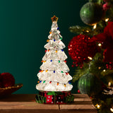 Led christmas tree with holiday lights 11.5"h