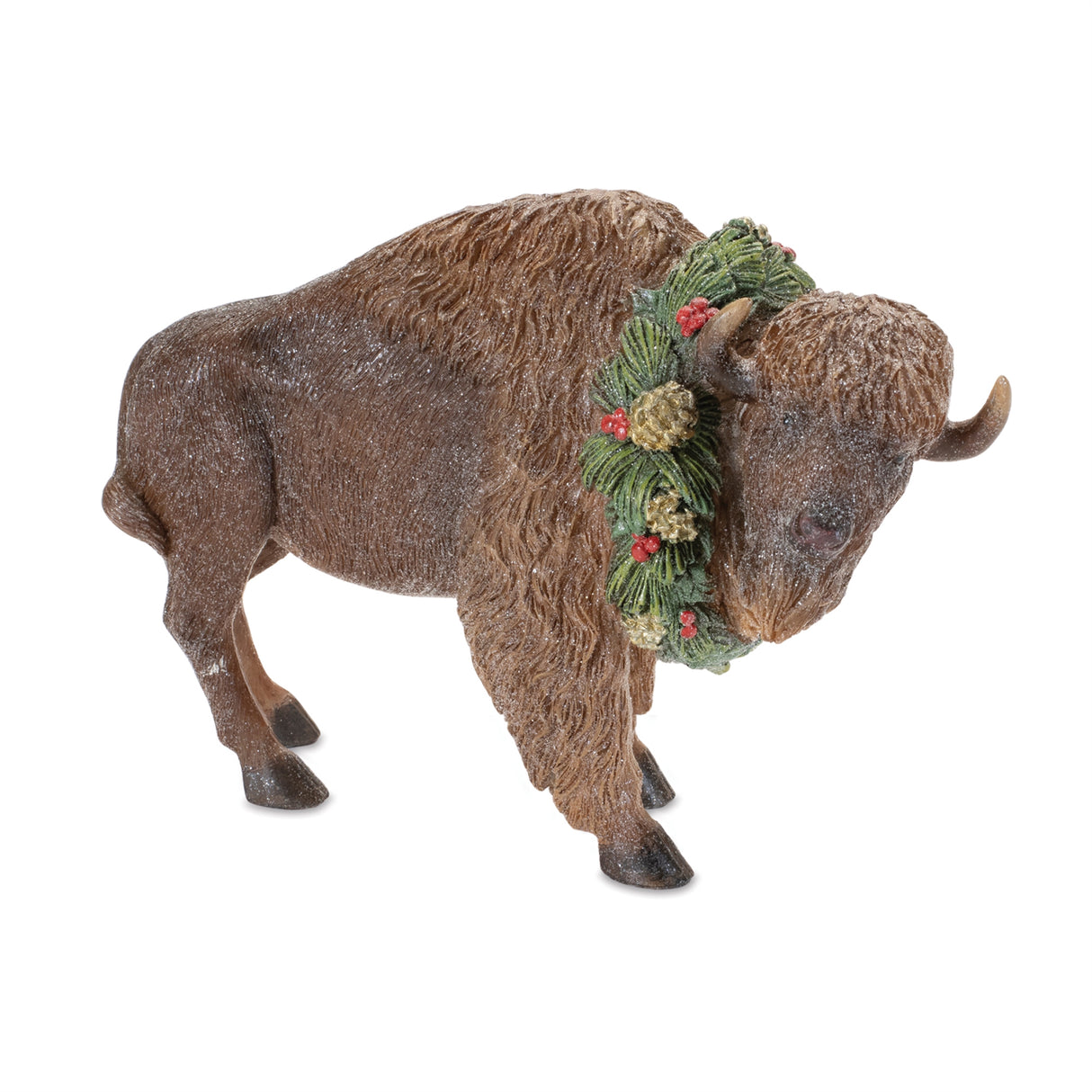 Winter bison figurine (set of 2)