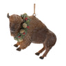 Glittered Bison Ornament (Set of 12)