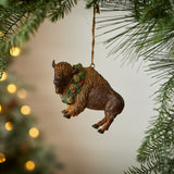 Glittered bison ornament (set of 12)