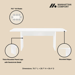 Ella - Dining Table - White