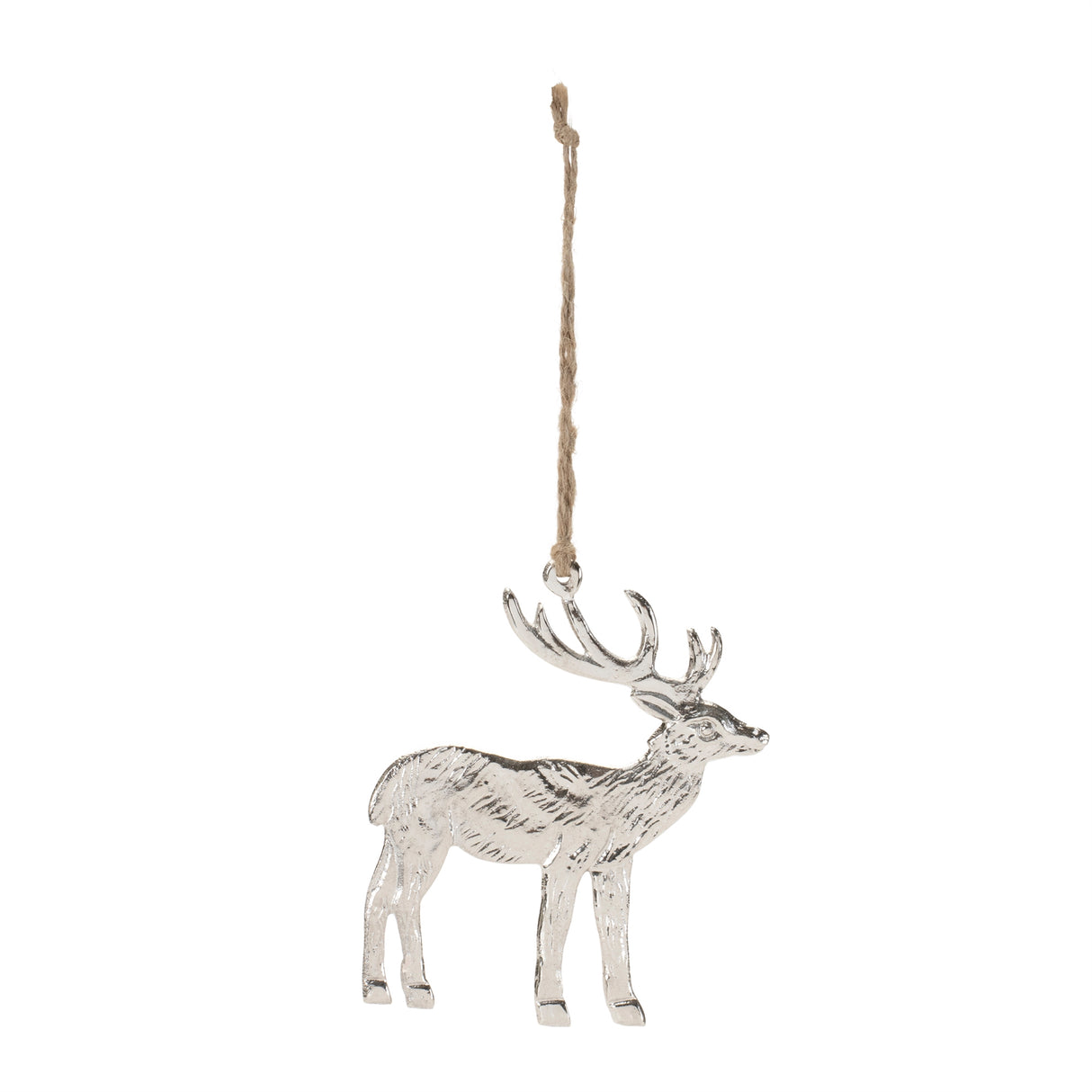 Etched metal deer ornament (set of 12)