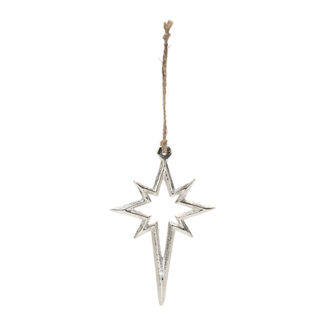 Metal star ornament (set of 12)