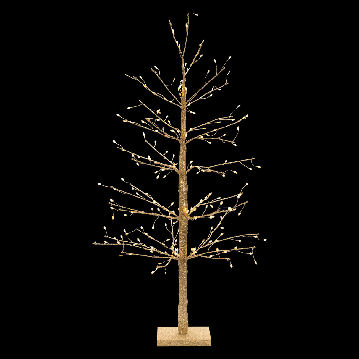 Gold led twig tree 36"h