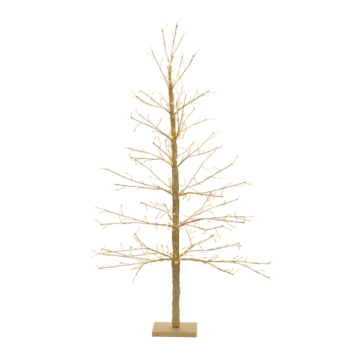 Gold led twig tree 48"h