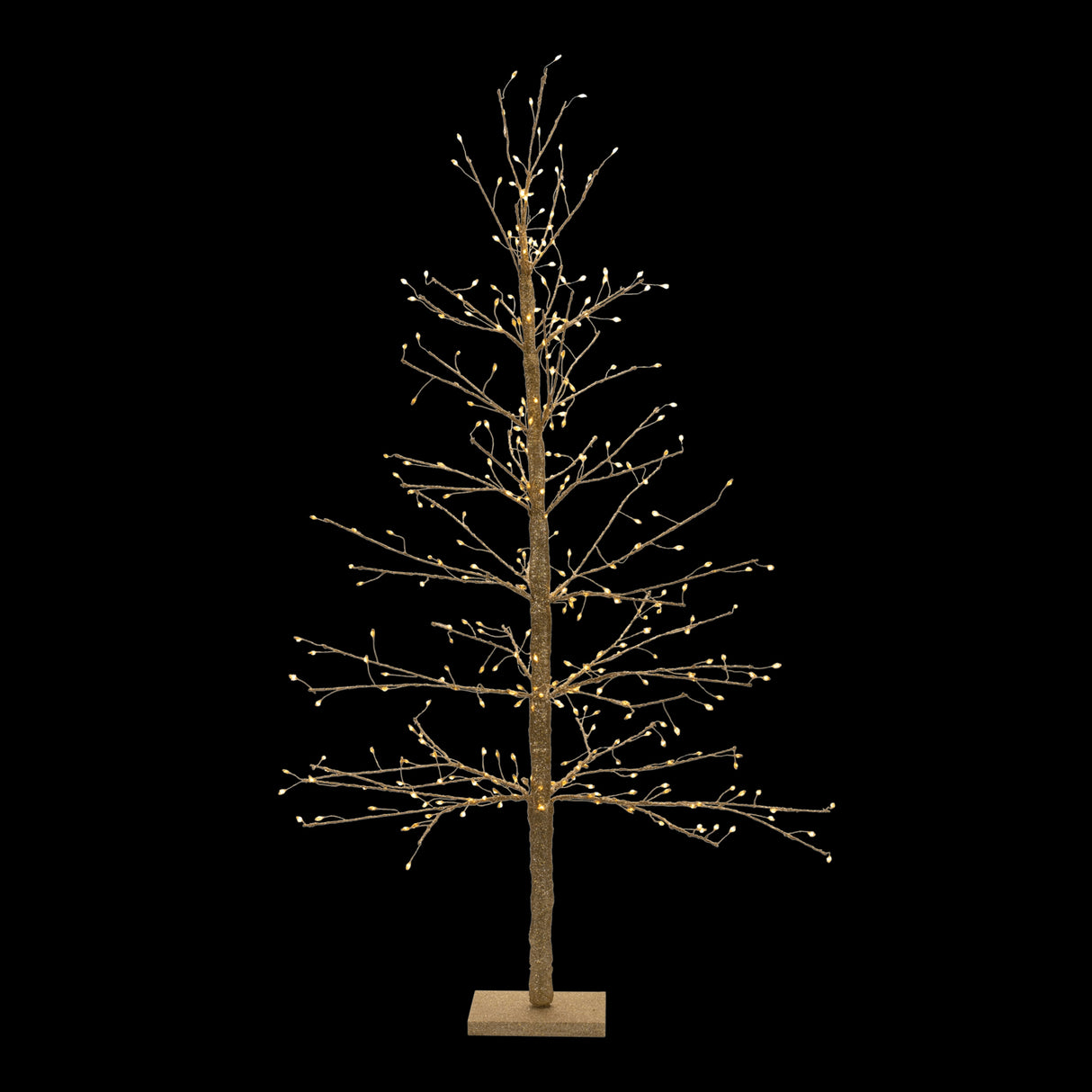 Gold led twig tree 48"h