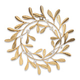 Metal mistletoe wreath décor 12"d