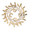 Metal mistletoe wreath décor 12"d