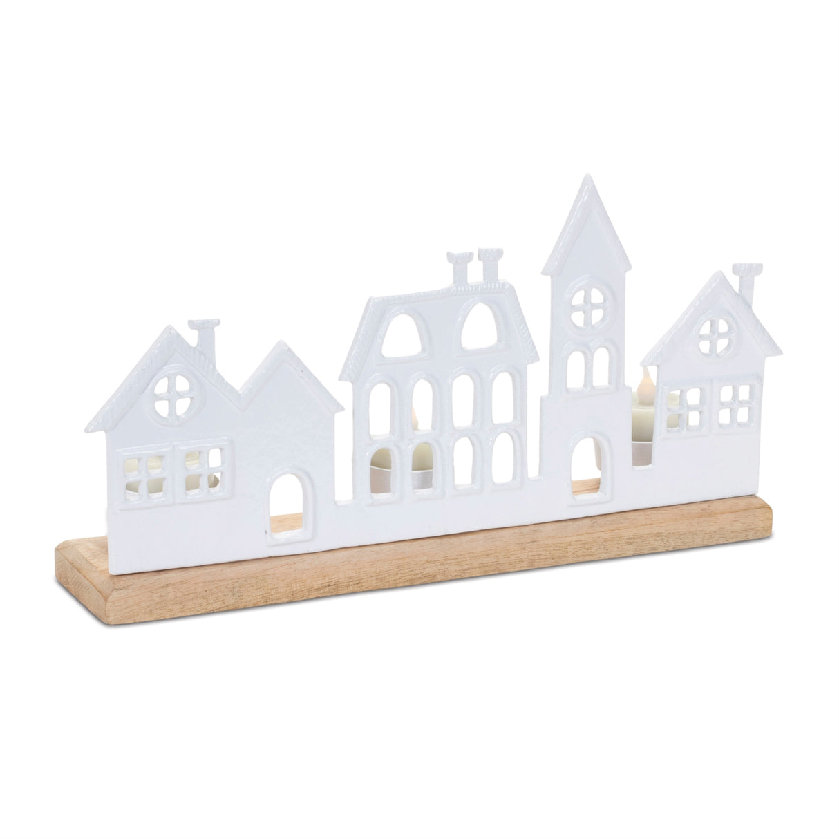 Metal-village-tealight-candle-holder-(set-of-2)-Candle-Holders