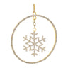 Jeweled metal hanging snowflake ornament (set of 12)