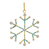 Jeweled Metal Snowflake Ornament (Set of 12)