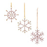 Jeweled Metal Snowflake Ornament (Set of 12)