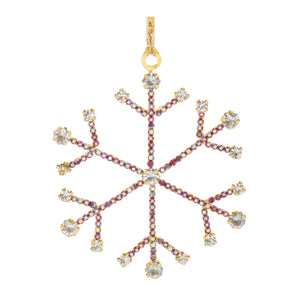 Jeweled Metal Snowflake Ornament (Set of 12)