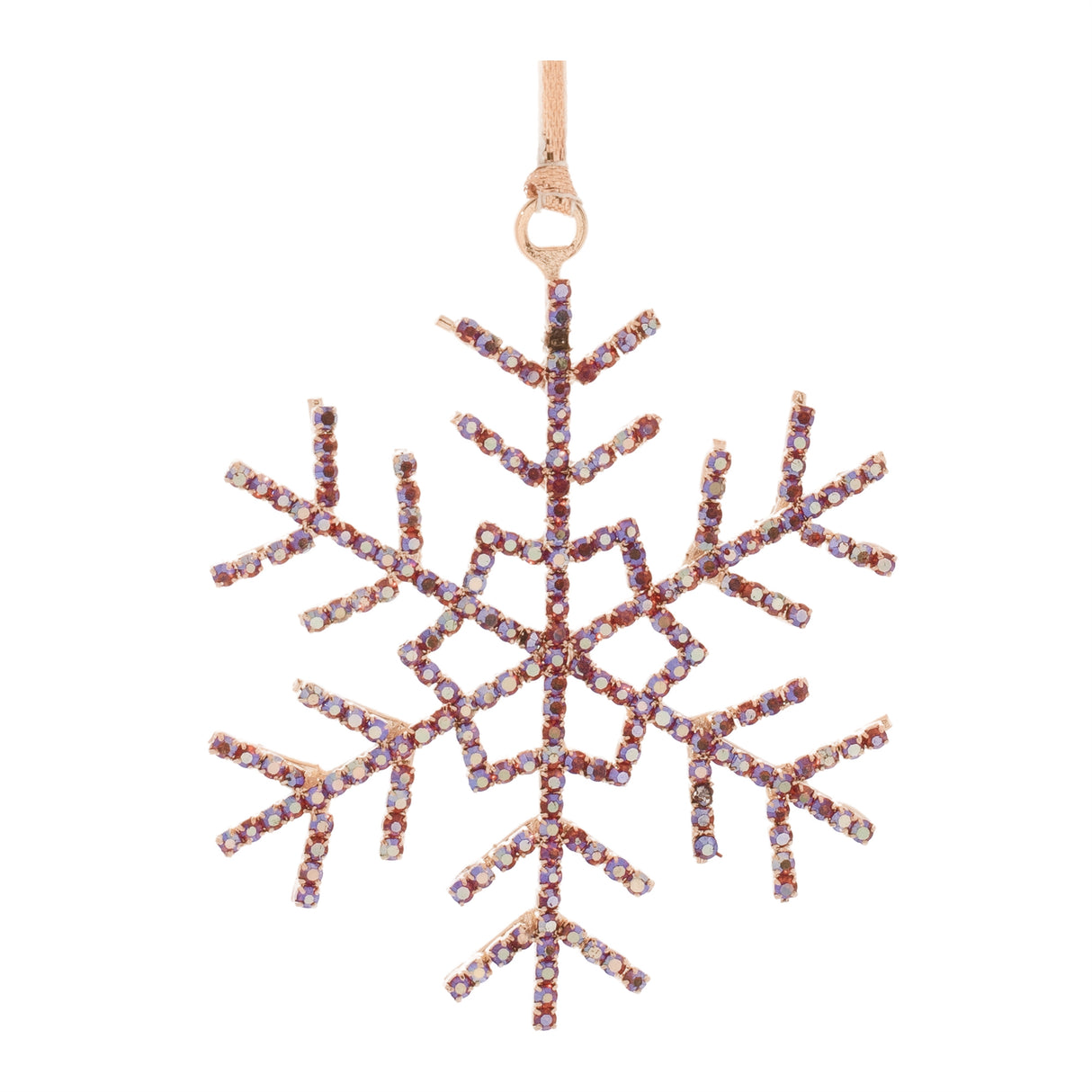 Jeweled Metal Snowflake Ornament (Set of 12)