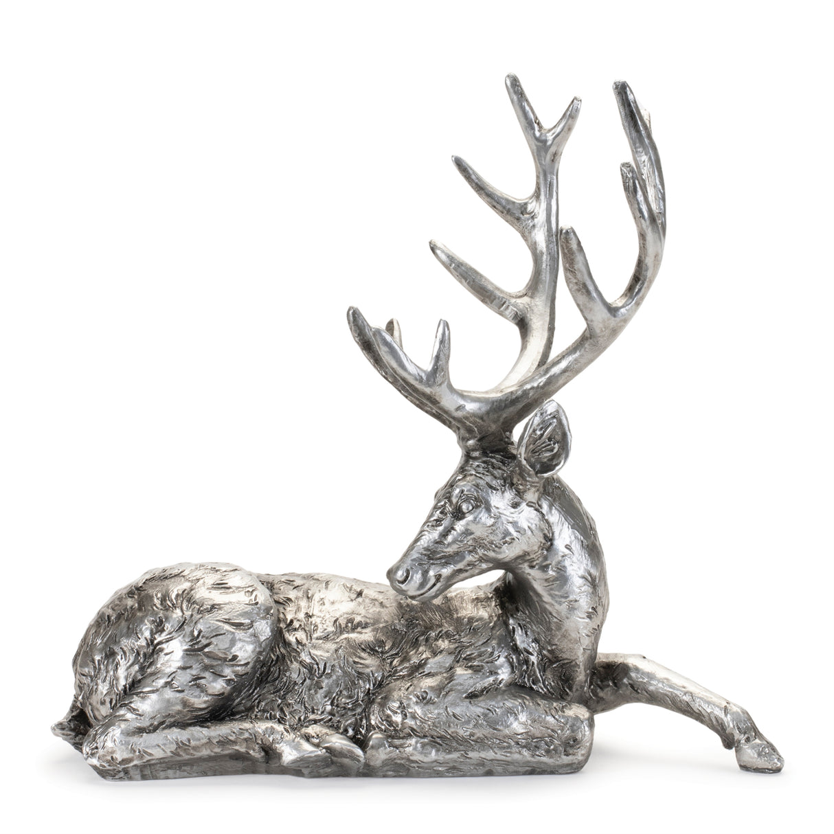 Metallic deer statue (set of 2)