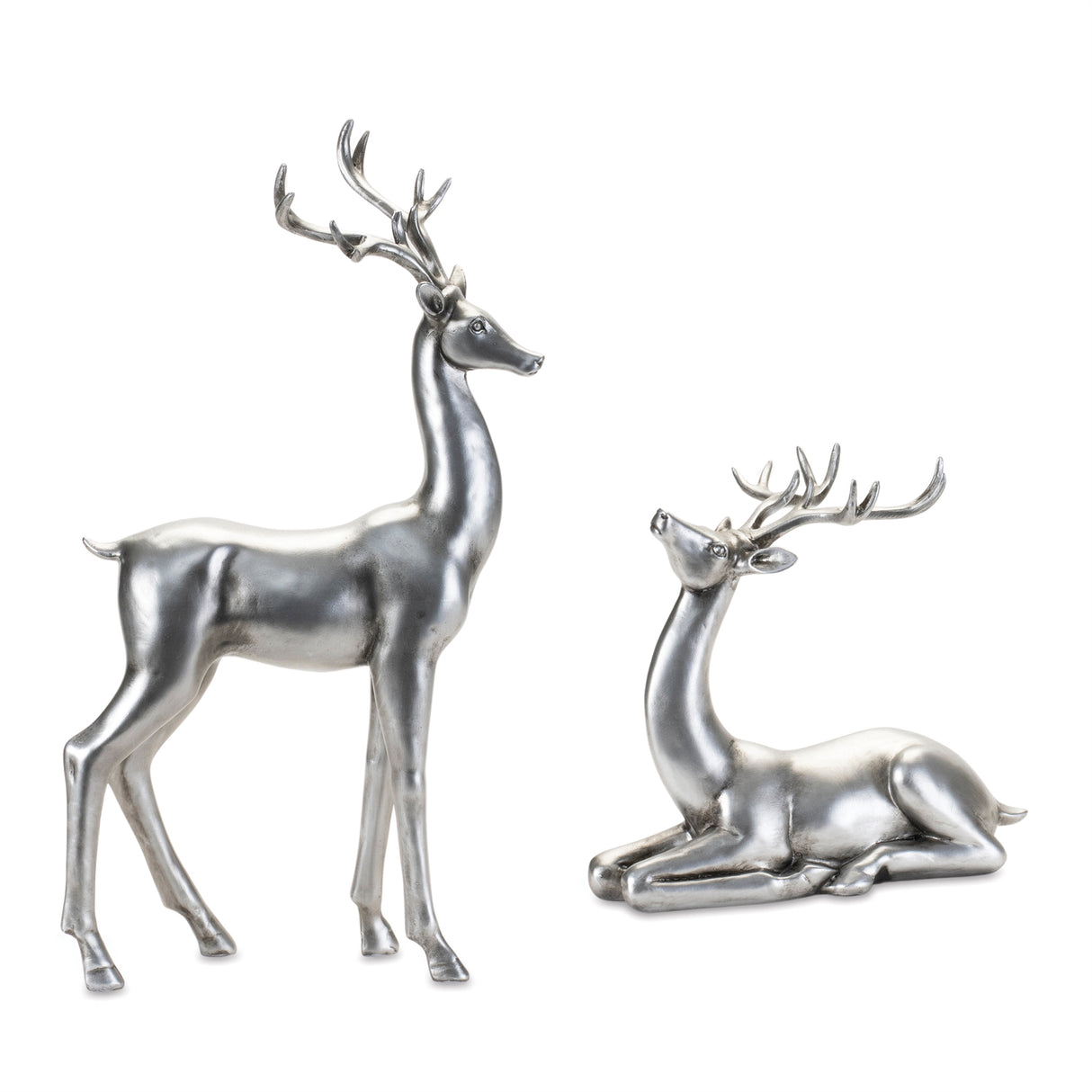 Metallic deer figurine (set of 2)