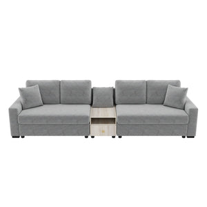 Modular Sofa Couch With Storage Armrest and Center Console