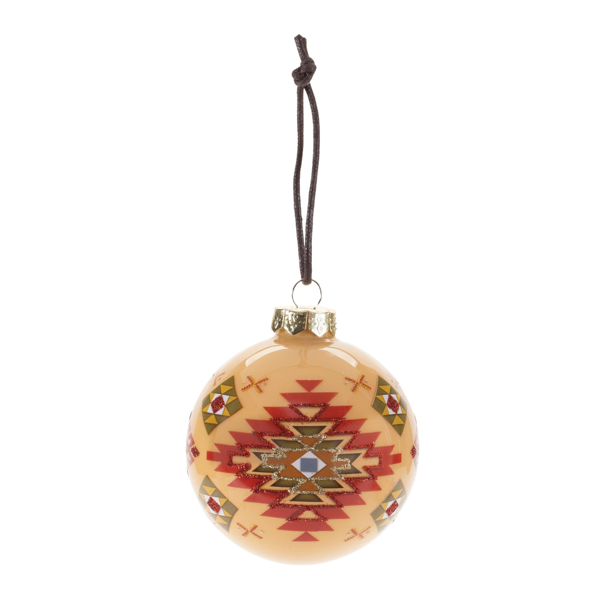 Western glass ball ornament (set of 6)