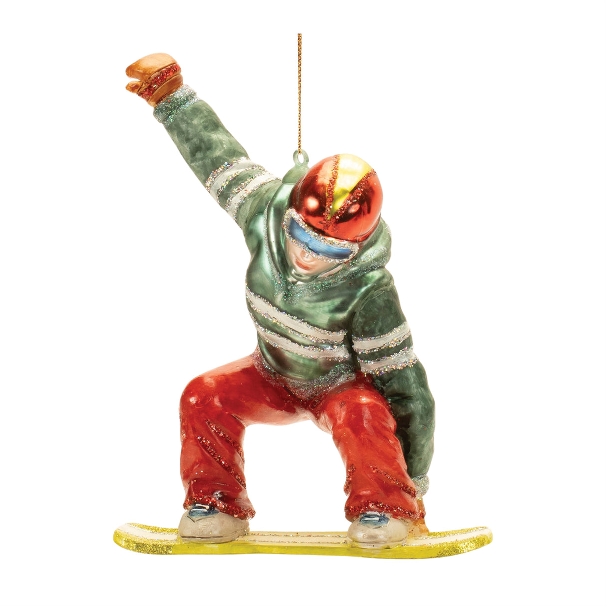 Glittered-glass-snowboarder-ornament-(set-of-6)-Christmas-Ornaments
