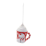 Peppermint snowman mug ornament (set of 12)