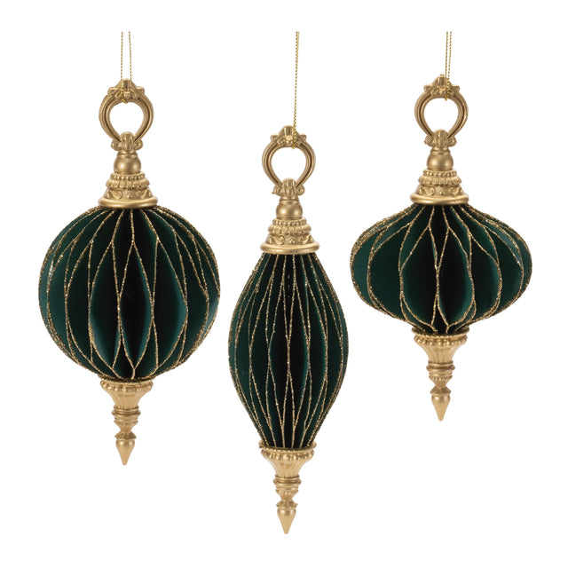 Glittered-folded-paper-ornaments-(set-of-6)-Christmas-Ornaments