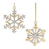 Jeweled Metal Snowflake Ornament (Set of 2)