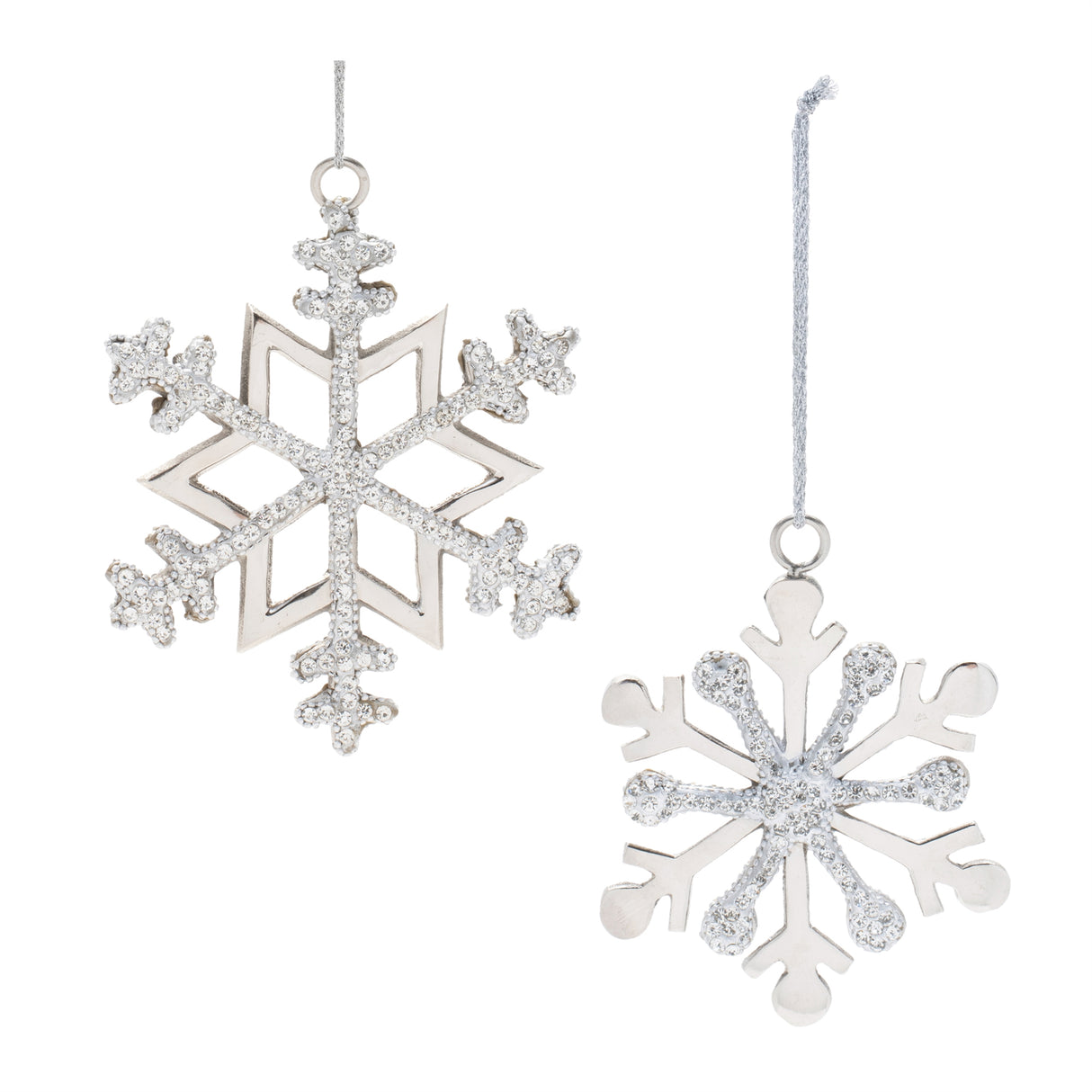 Jeweled-metal-snowflake-ornament-(set-of-2)-Christmas-Ornaments