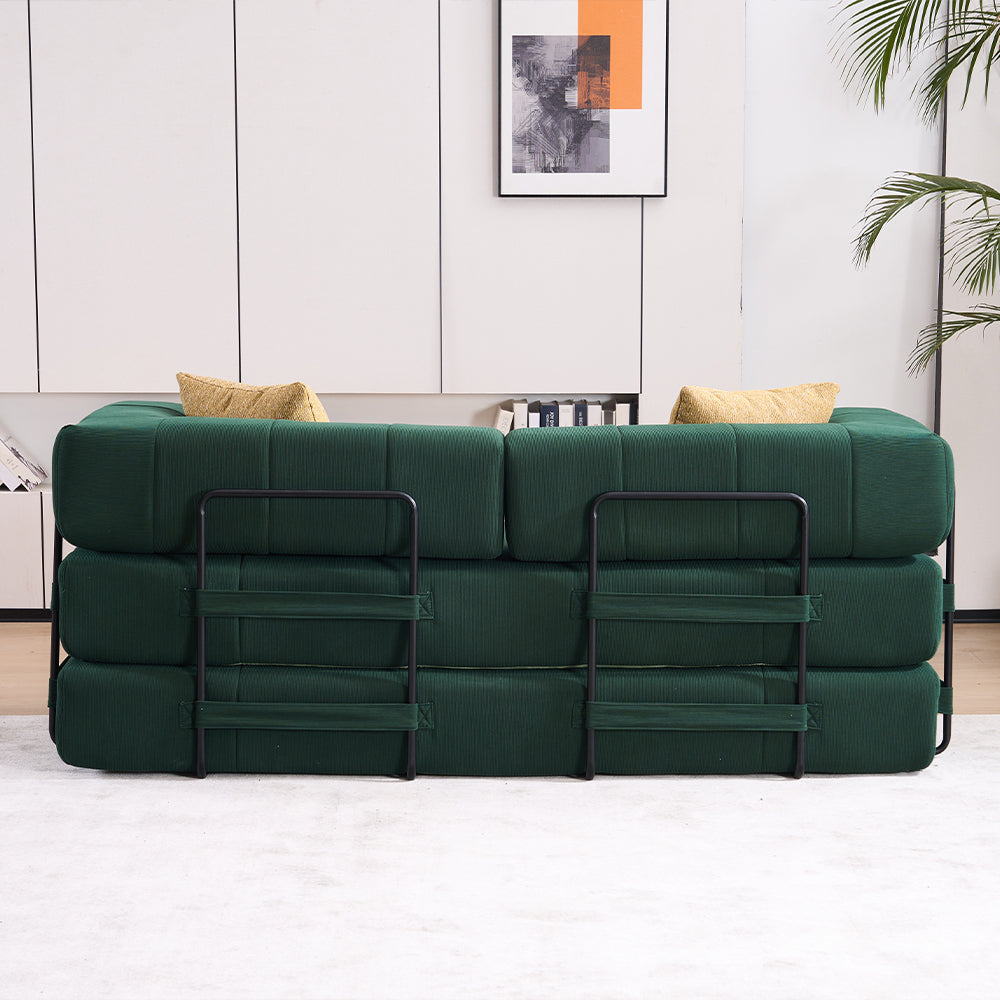 Folding Sofa Bed78.5" Convertible Couch with 2 Pillows