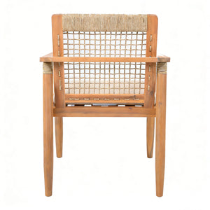 7 Pieces Acacia Wood Outdoor Dining Set with Cushions