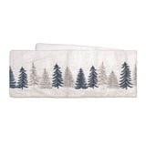 Embroidered Pine Tree Table Runner 72"L