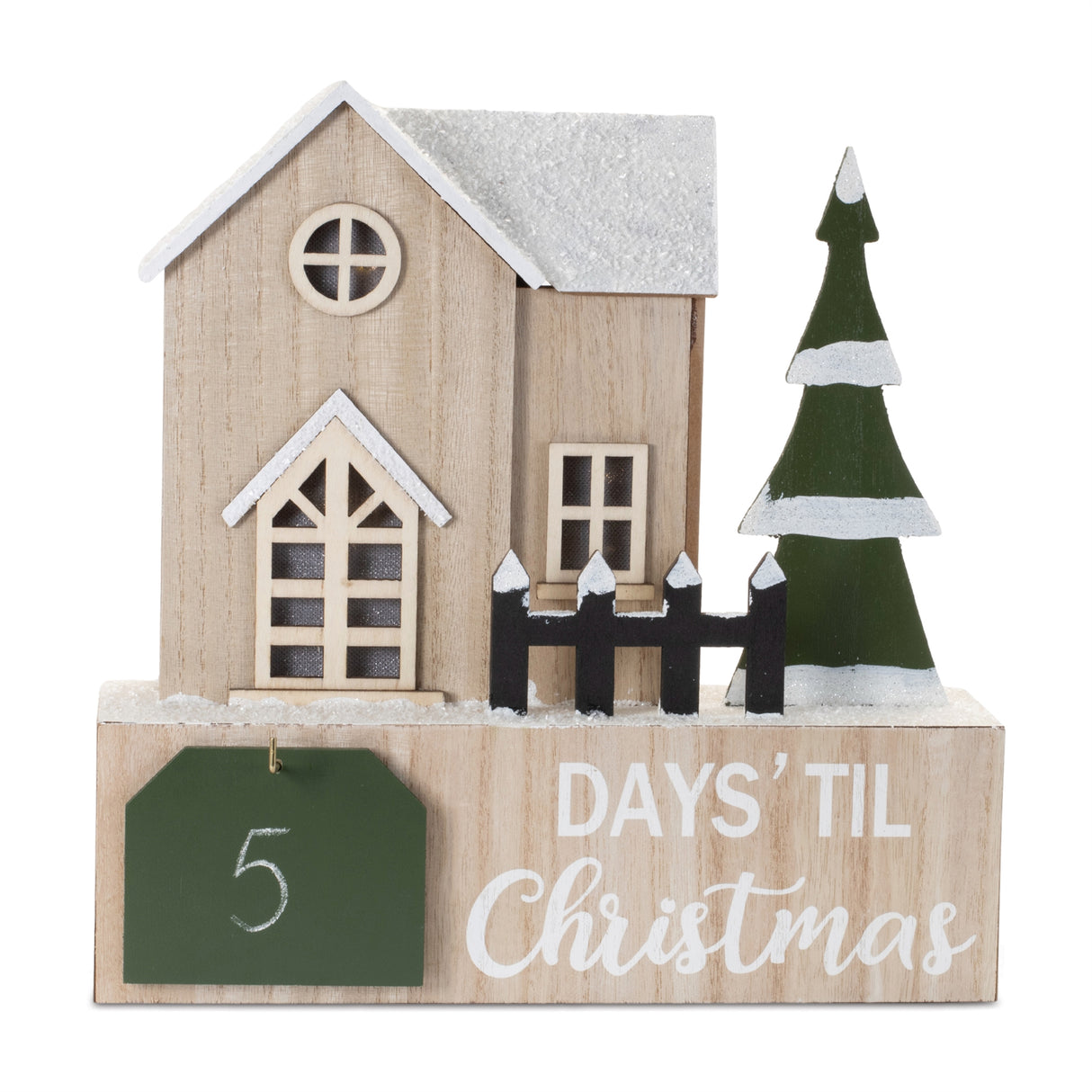 Led house christmas countdown 12"l