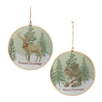 Woodland-christmas-sentiment-disc-ornament-(set-of-6)-Christmas-Ornaments
