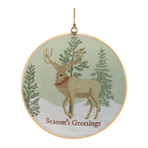 Woodland Christmas Sentiment Disc Ornament (Set of 6)