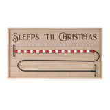 Wood beaded christmas countdown 20"l
