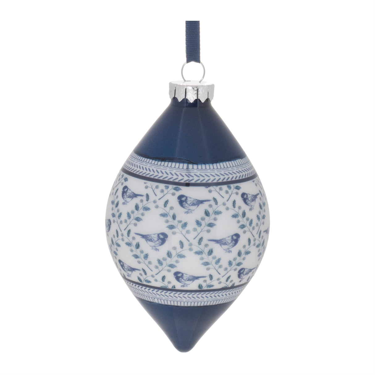 Ornate bird print ornament (set of 6)