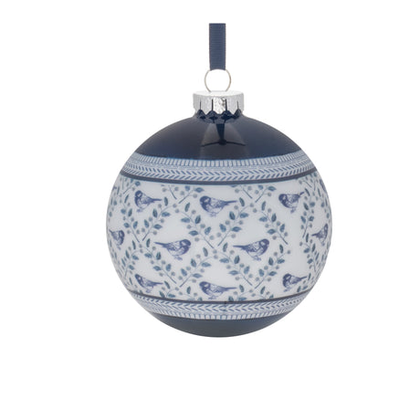 Ornate bird print ornament (set of 6)