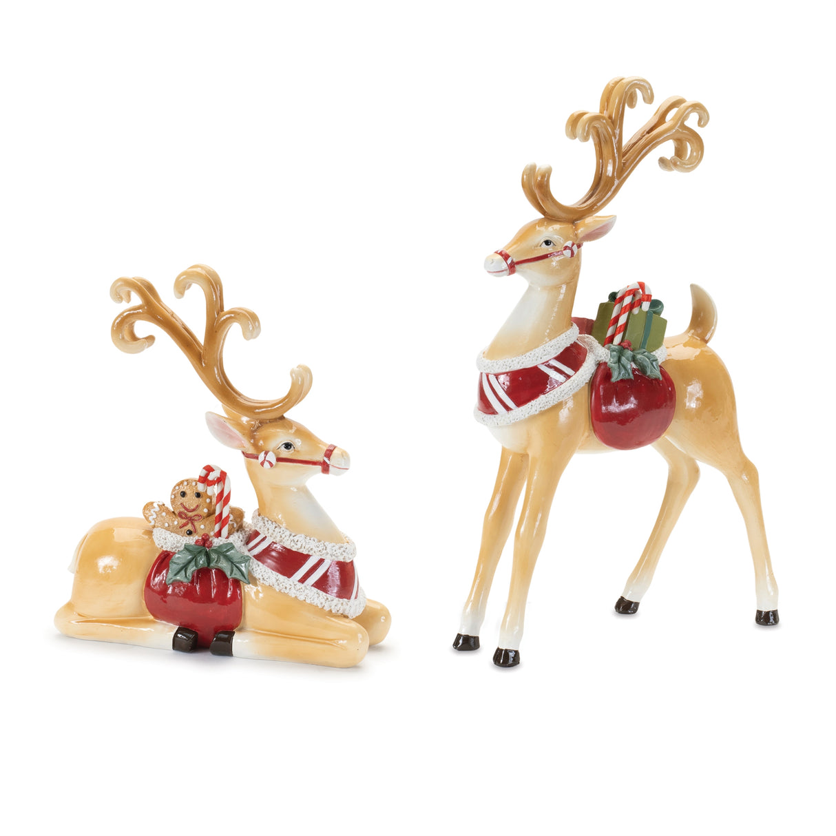 Holiday reindeer figurine (set of 2)