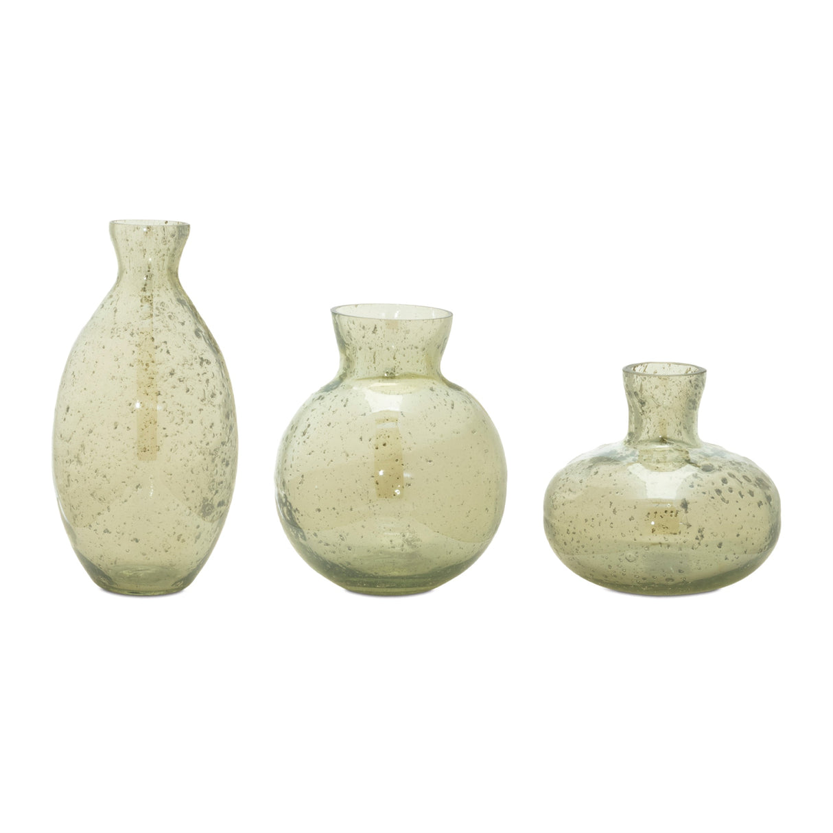 Bubbled Glass Bud Vase (3 Set)